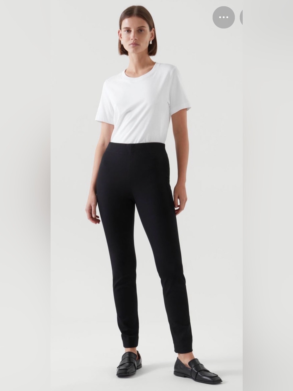 COS Black High-Rise Ponte Trousers